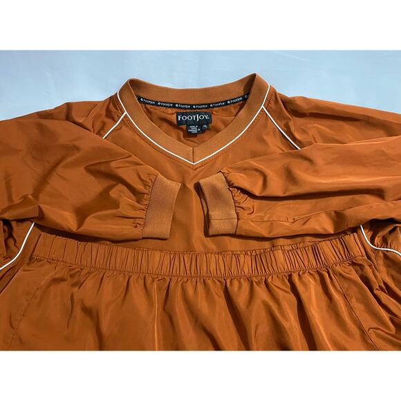 FootJoy Pullover Men’s Size XL Rust Color White Piping Lightweight Golf Layer - Picture 7 of 8